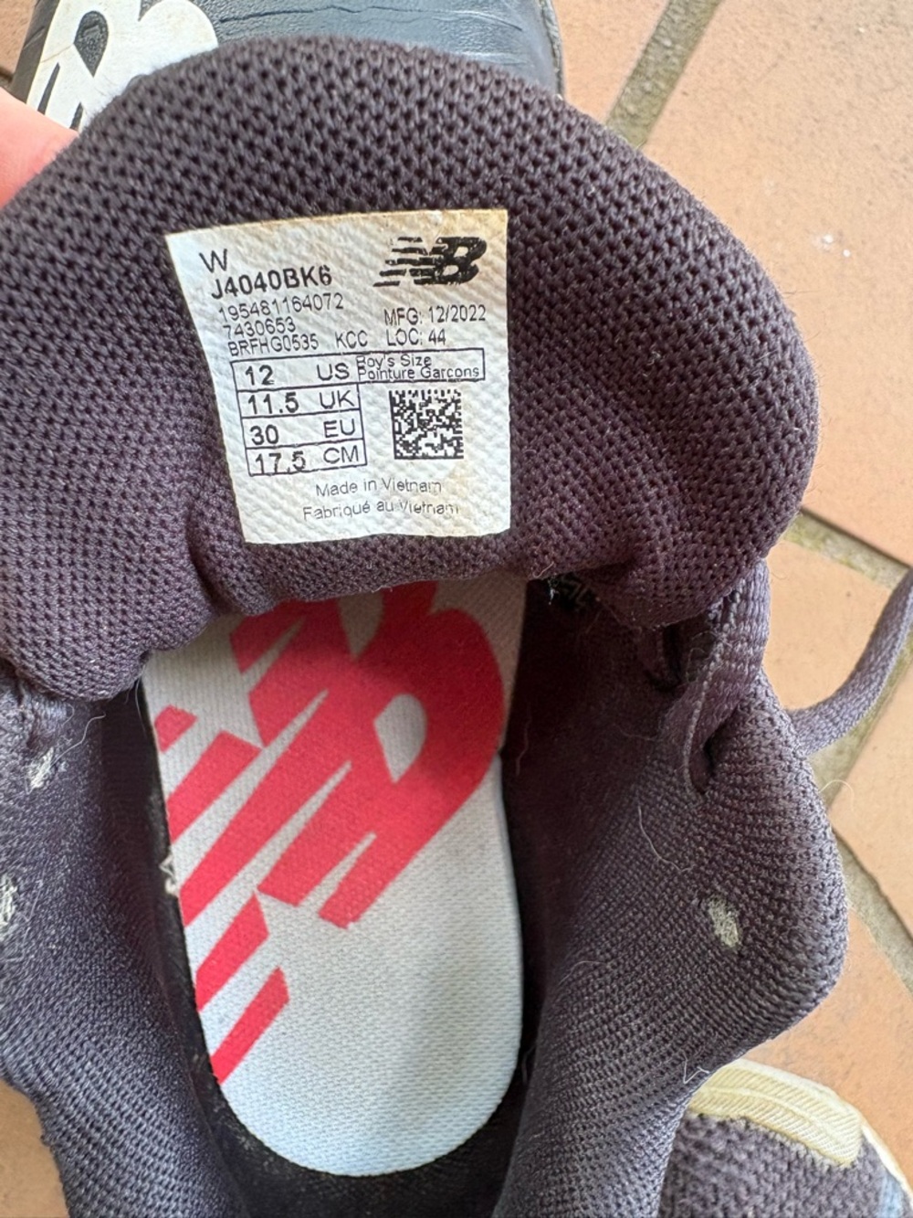 Baseball or T-ball cleats - New Balance 4040 v6 kid/ boys size 12W/ 12 wide - Picture 5 of 5